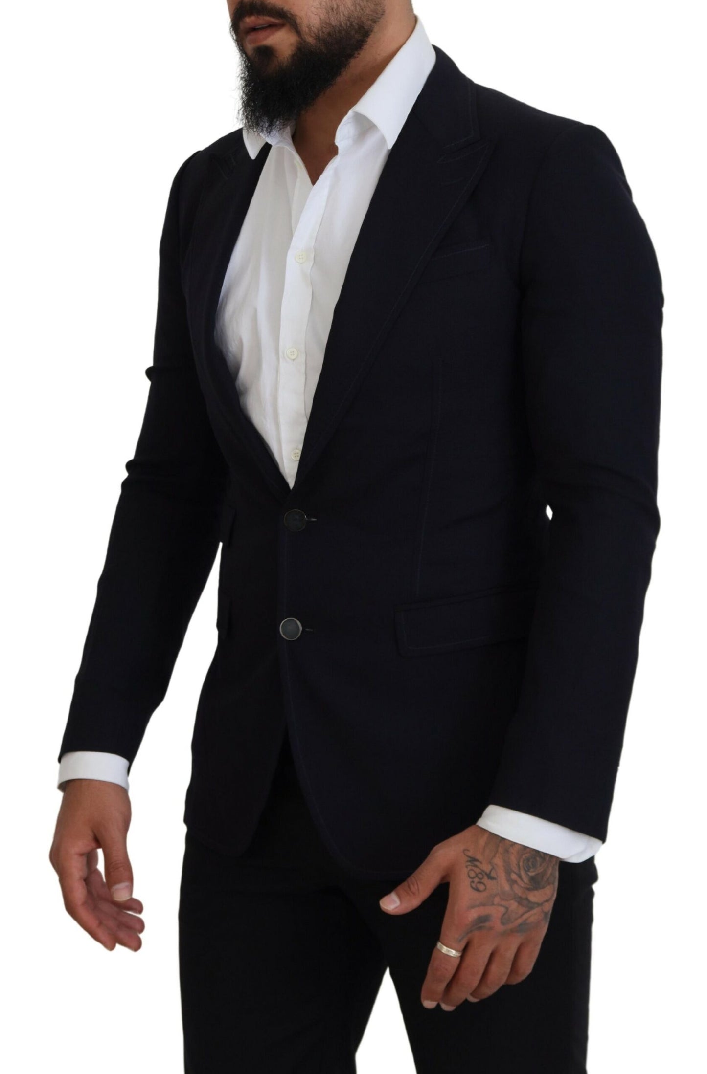 Dolce & Gabbana Elegante blazer negro de un solo pecho