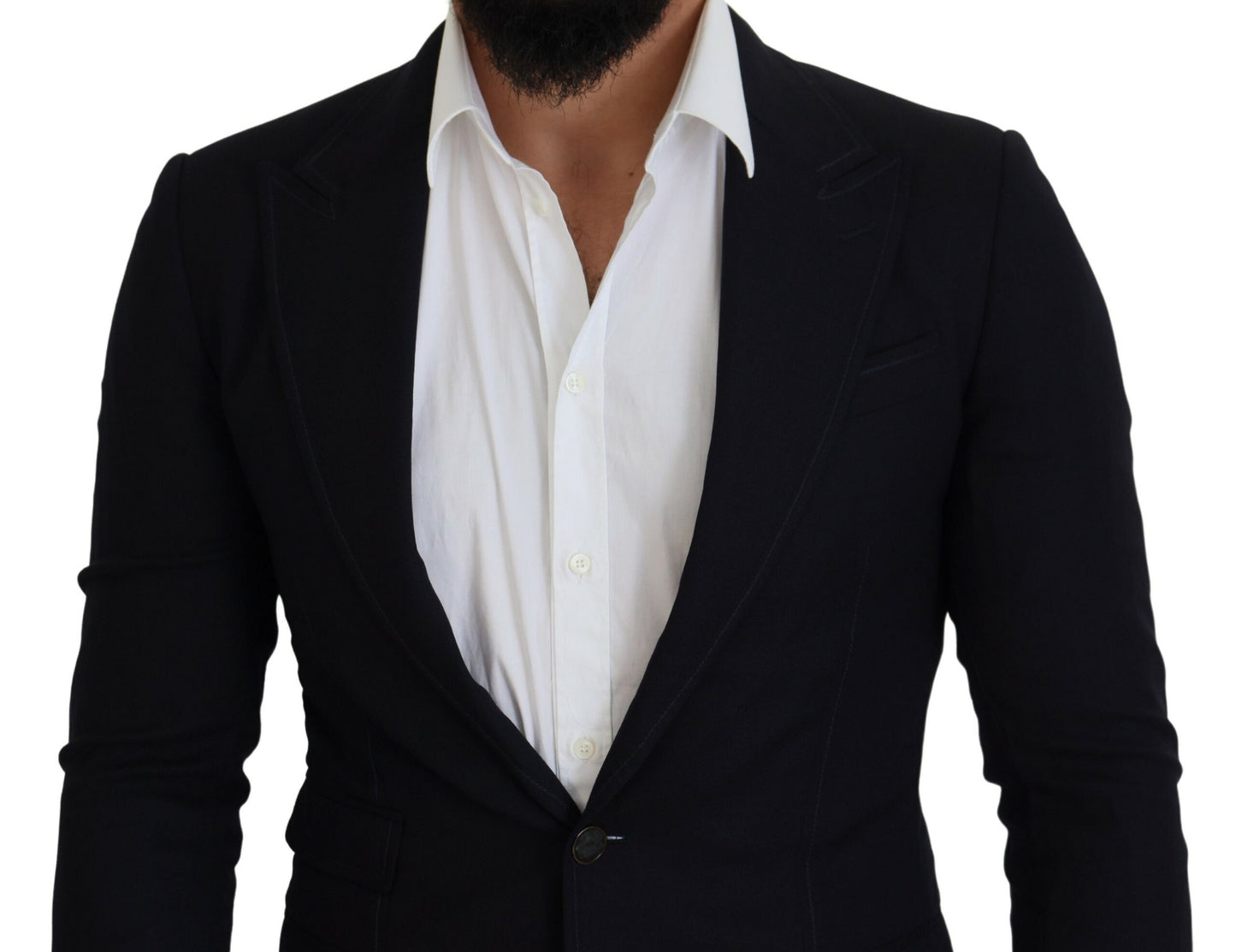 Dolce & Gabbana Elegante blazer negro de un solo pecho