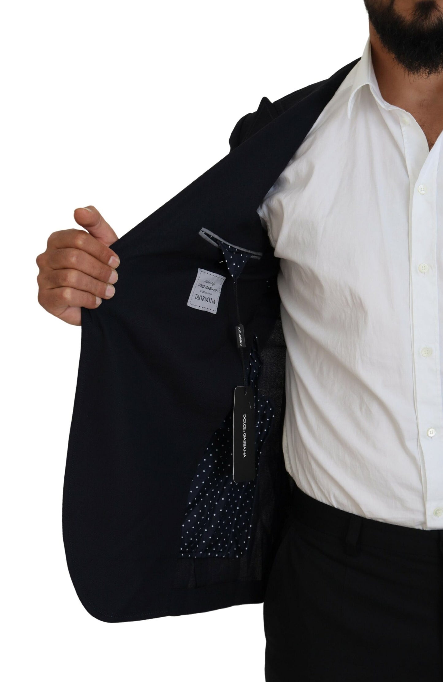 Dolce & Gabbana Elegante blazer negro de un solo pecho