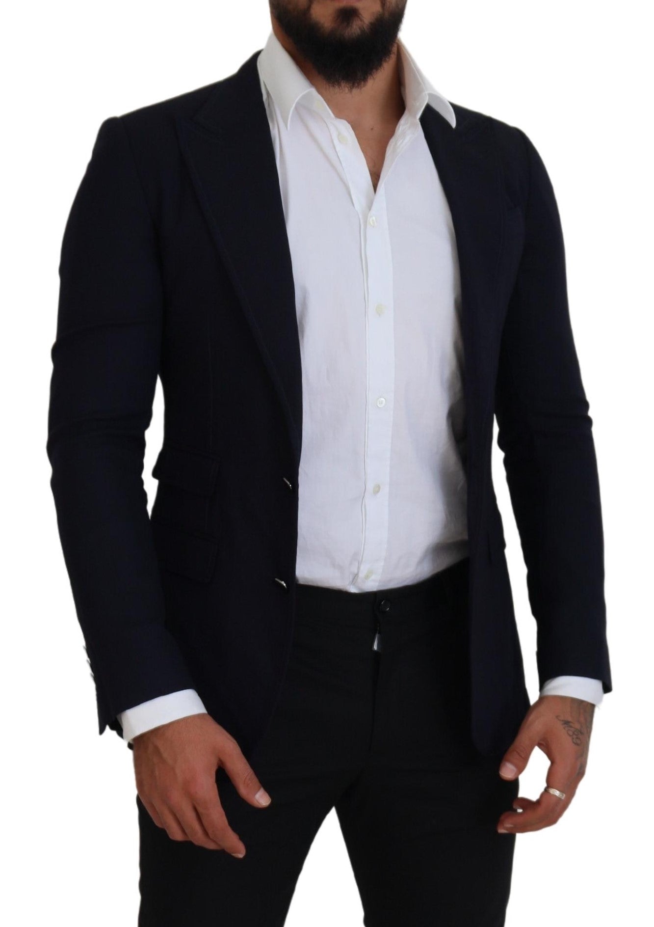 Dolce & Gabbana Elegante blazer negro de un solo pecho
