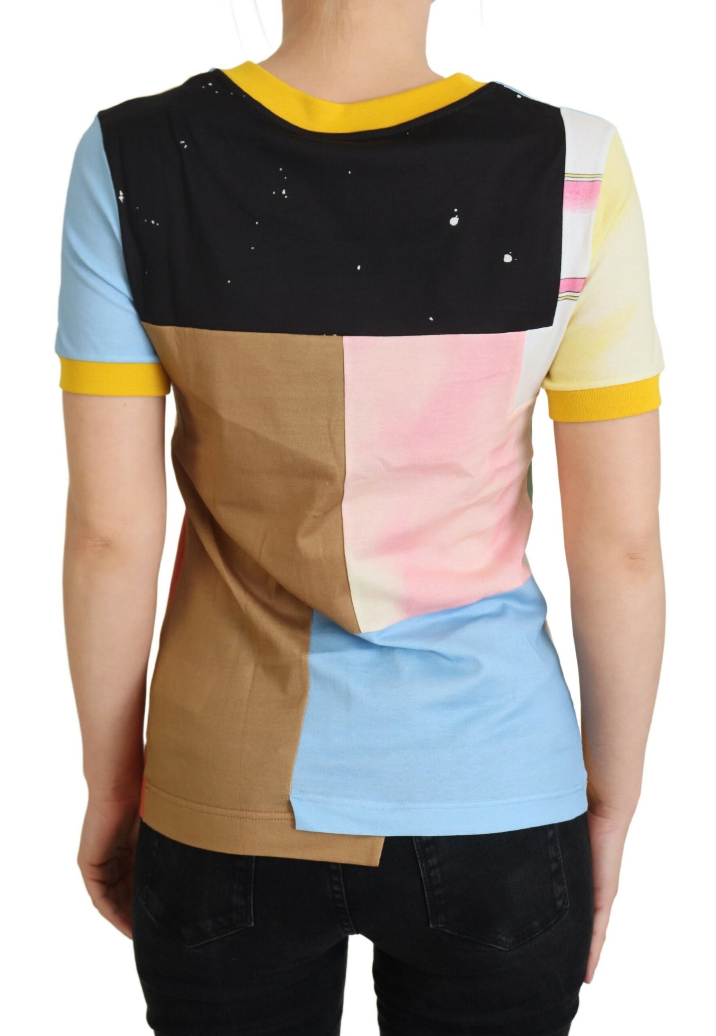 T-shirt ras du cou en coton à imprimé patchwork Dolce & Gabbana