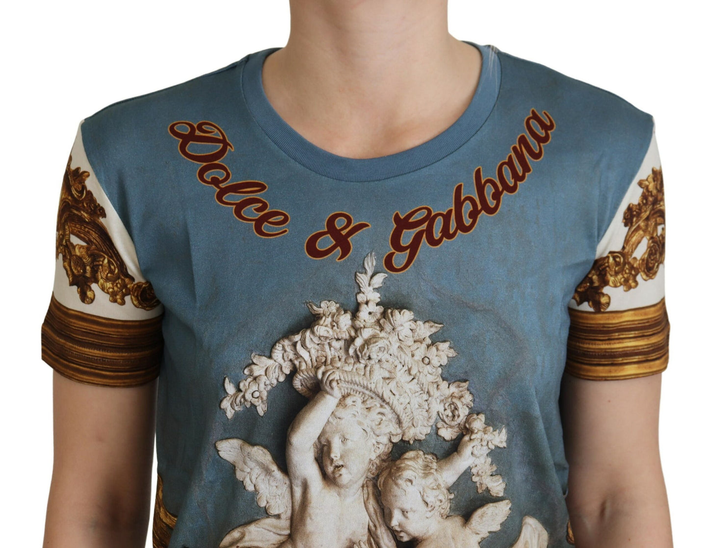 T-shirt décontracté en coton imprimé ange chic Dolce & Gabbana