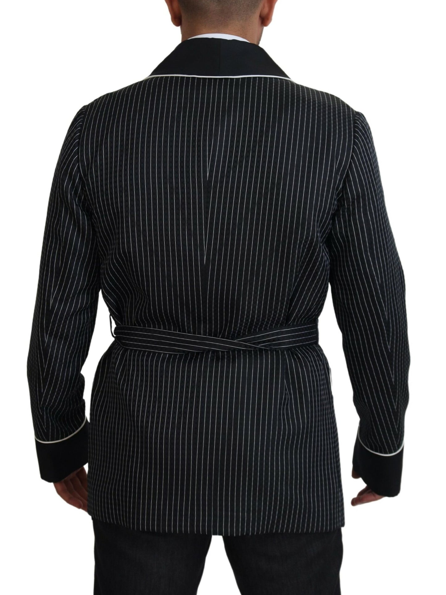 Dolce & Gabbana Elegante chaqueta tipo bata con forro de seda