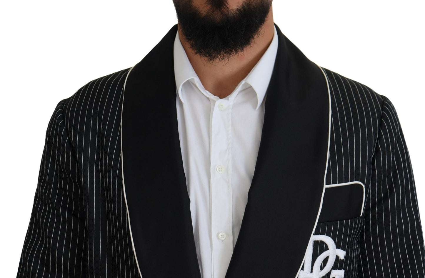 Dolce & Gabbana Elegante chaqueta tipo bata con forro de seda
