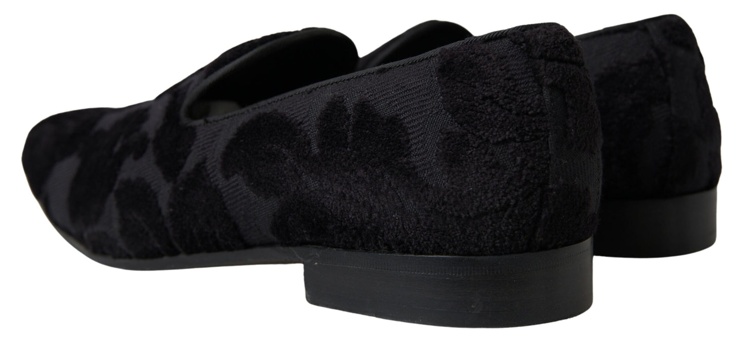 Mocassins vintage noirs exquis Dolce & Gabbana pour hommes