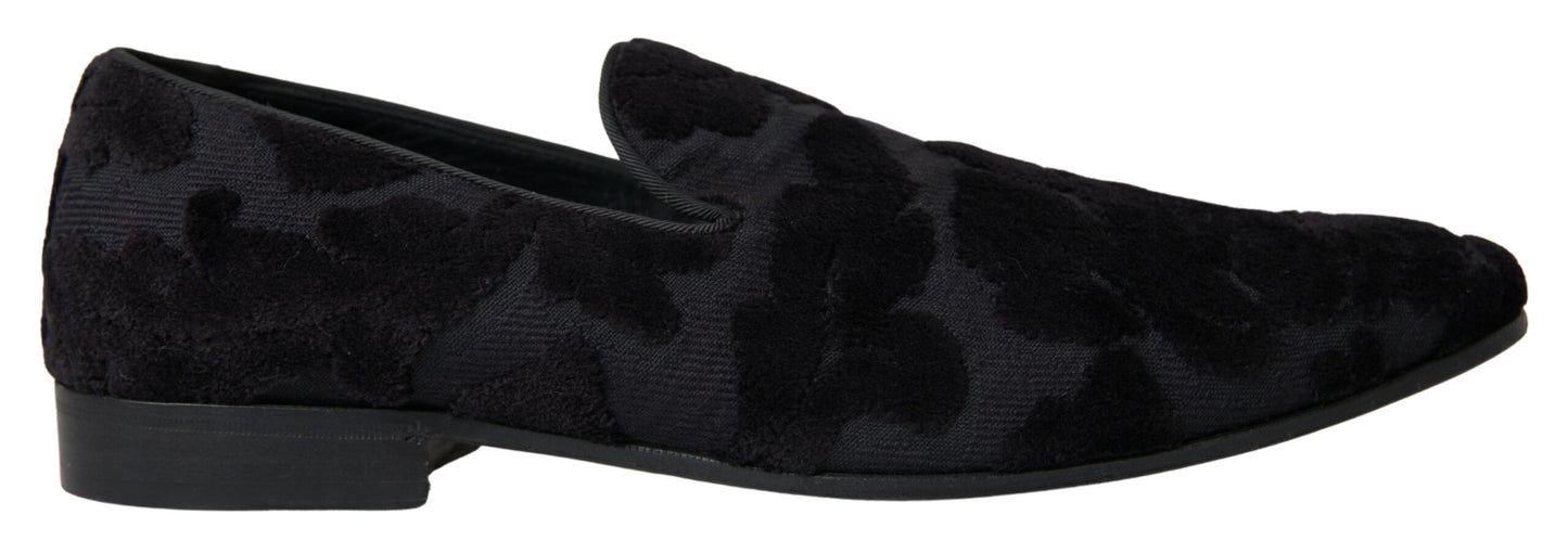 Mocassins vintage noirs exquis Dolce & Gabbana pour hommes