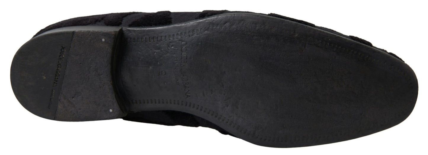 Mocassins vintage noirs exquis Dolce & Gabbana pour hommes