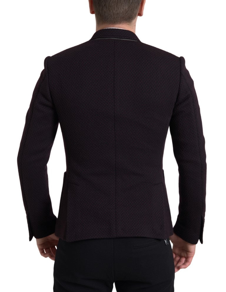 Dolce & Gabbana Elegante blazer de lana con doble botonadura en color morado
