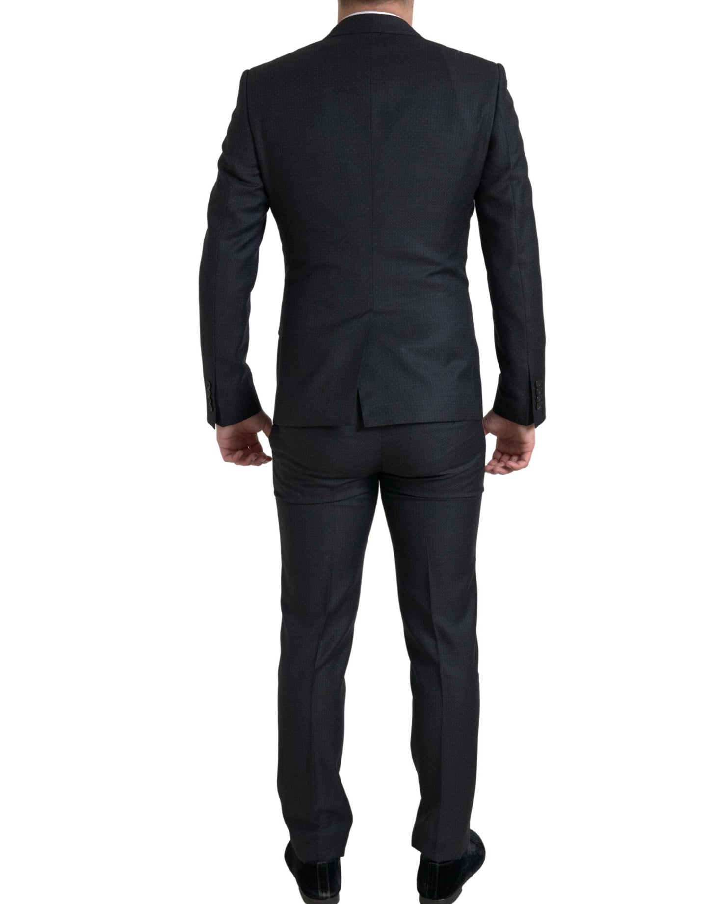 Dolce & Gabbana Elegante traje negro de 3 piezas de corte slim Martini