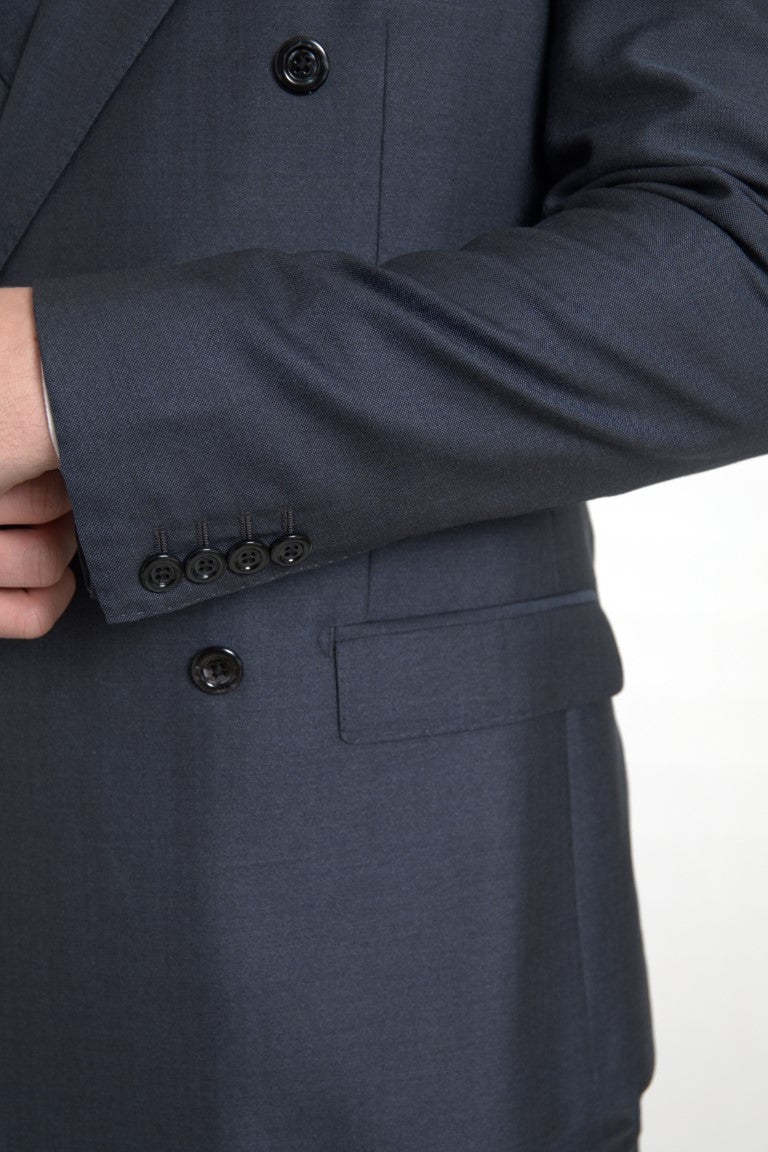 Dolce & Gabbana Elegante traje Martini en mezcla de seda azul