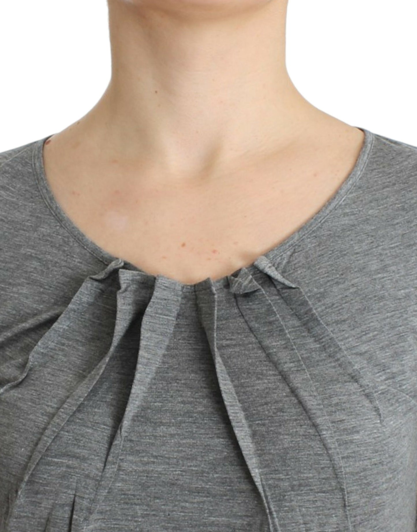 Cavalli Elegant Gray Cashmere-Blend Jumper - Elegance Online Limited