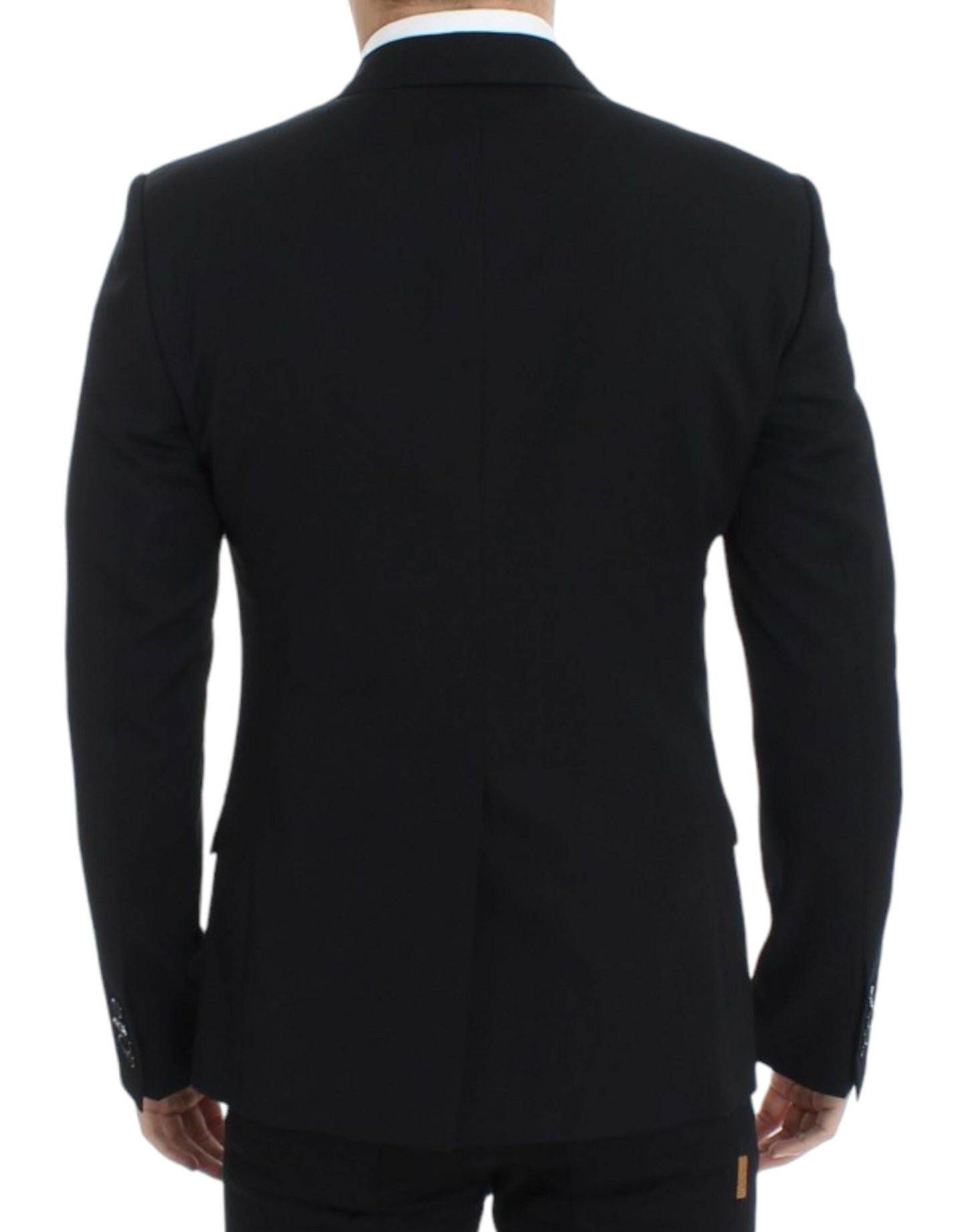 Dolce & Gabbana Elegante blazer de lana negro de corte slim