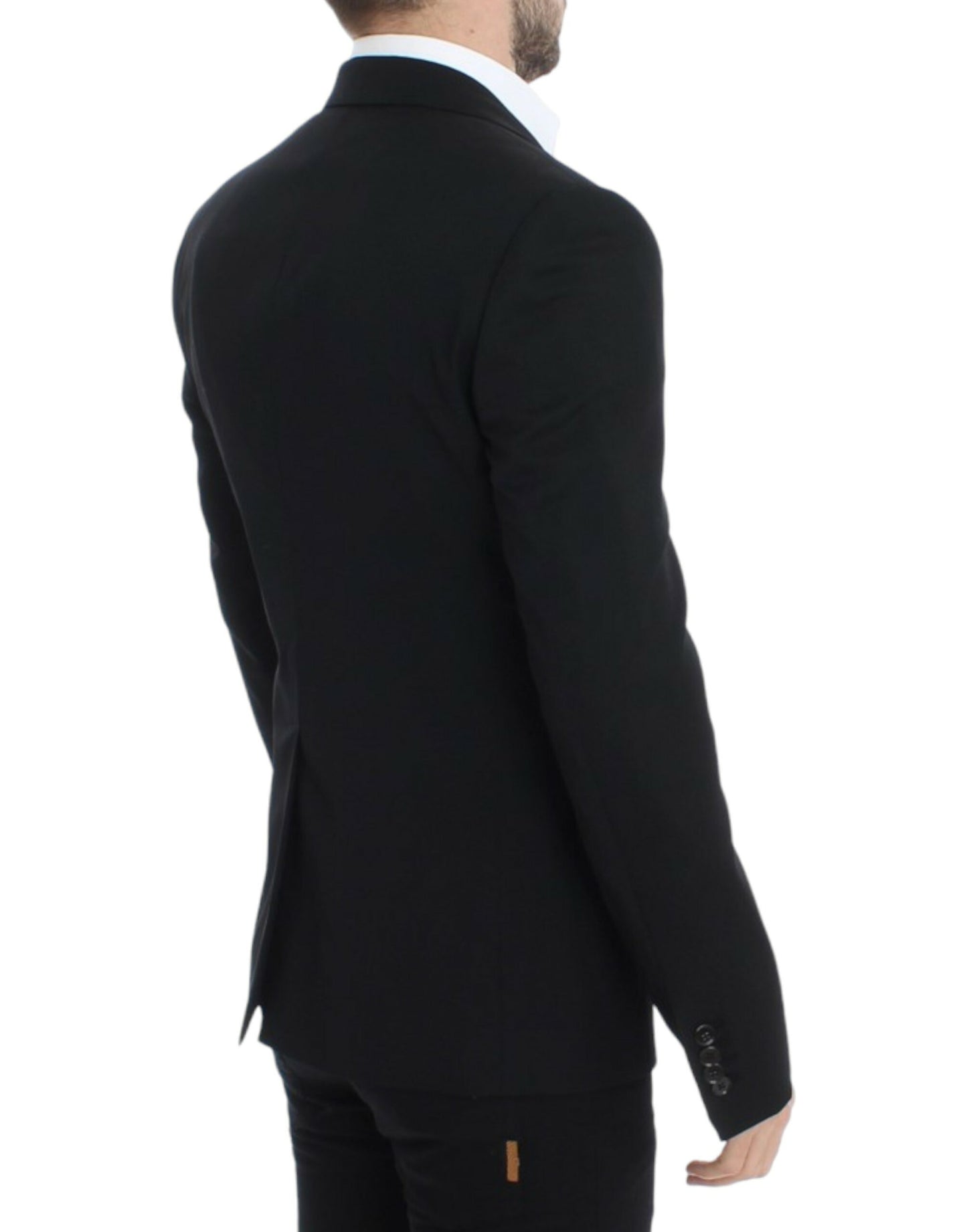 Dolce & Gabbana Elegante blazer de lana negro de corte slim