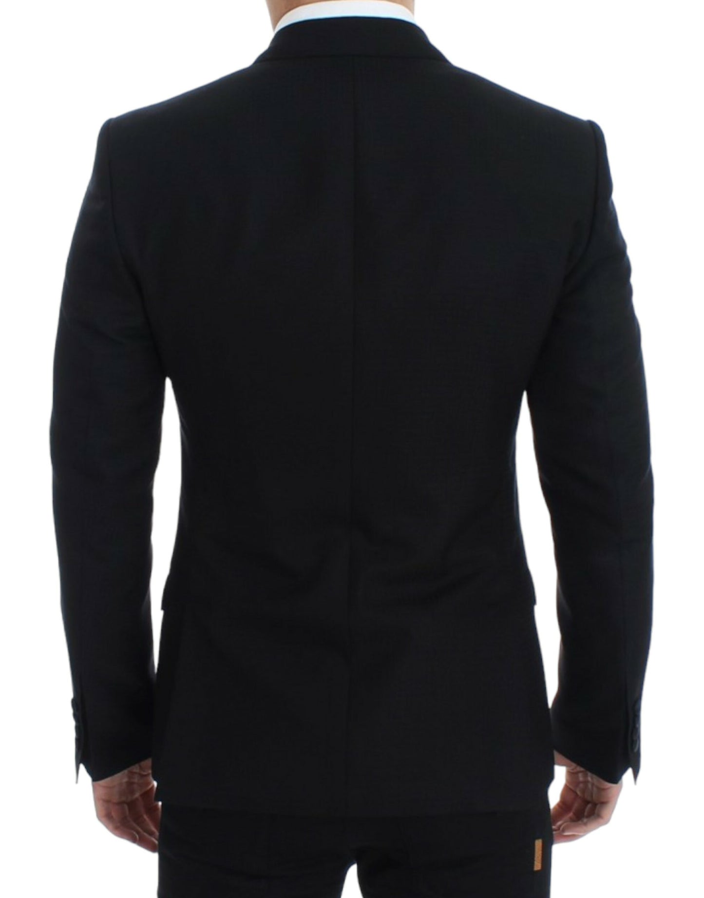 Blazer elegante Sicilia de mezcla de seda negra de Dolce & Gabbana