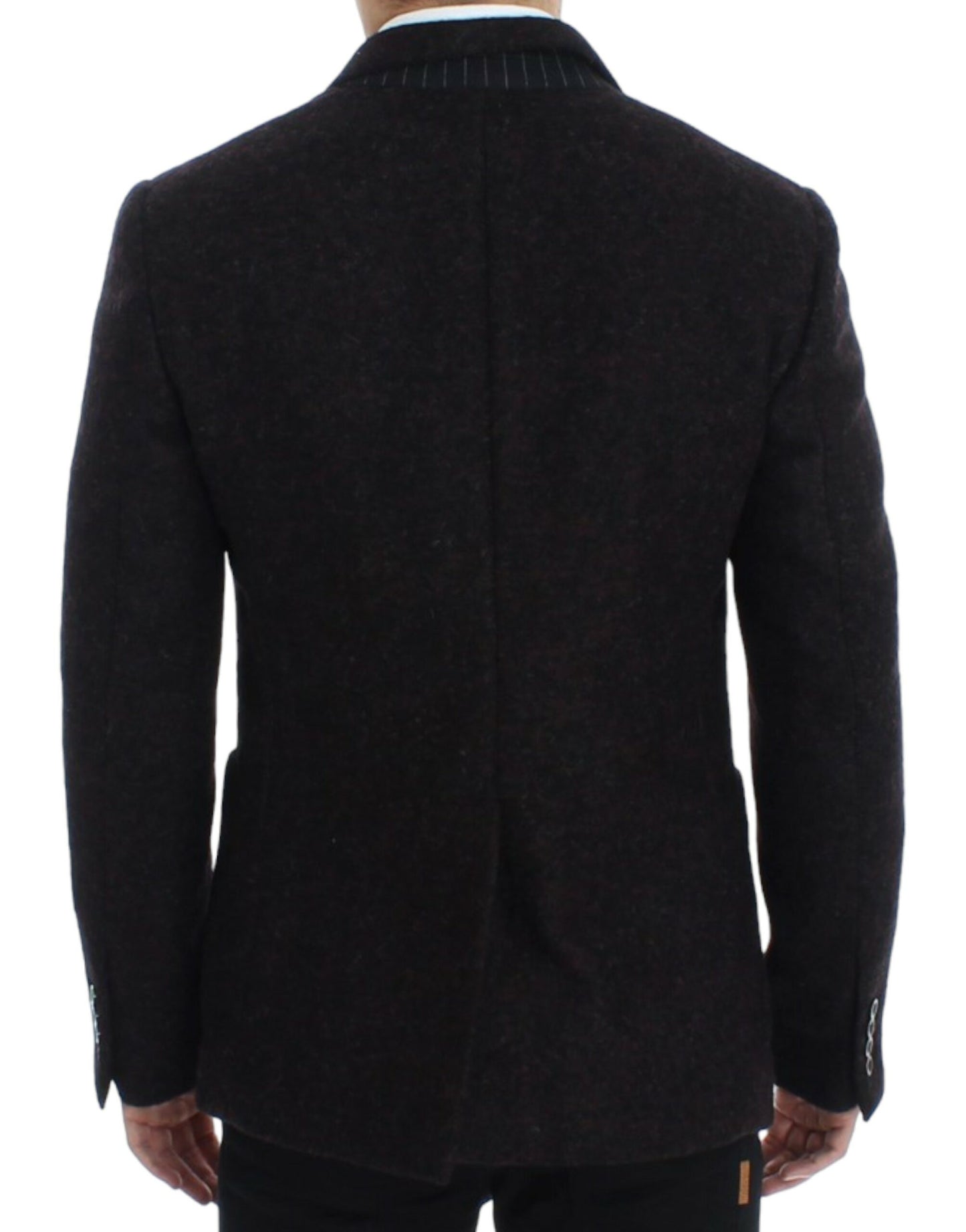 Dolce & Gabbana Chaqueta blazer de dos botones de alpaga burdeos