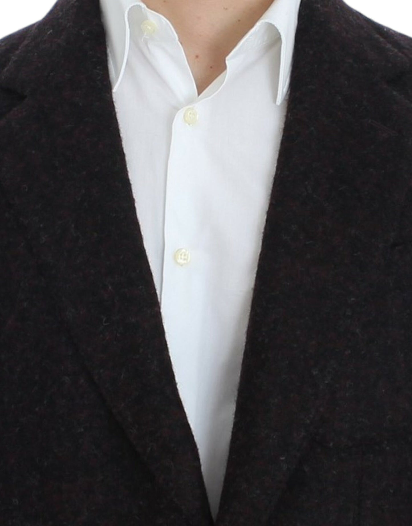 Dolce & Gabbana Chaqueta blazer de dos botones de alpaga burdeos