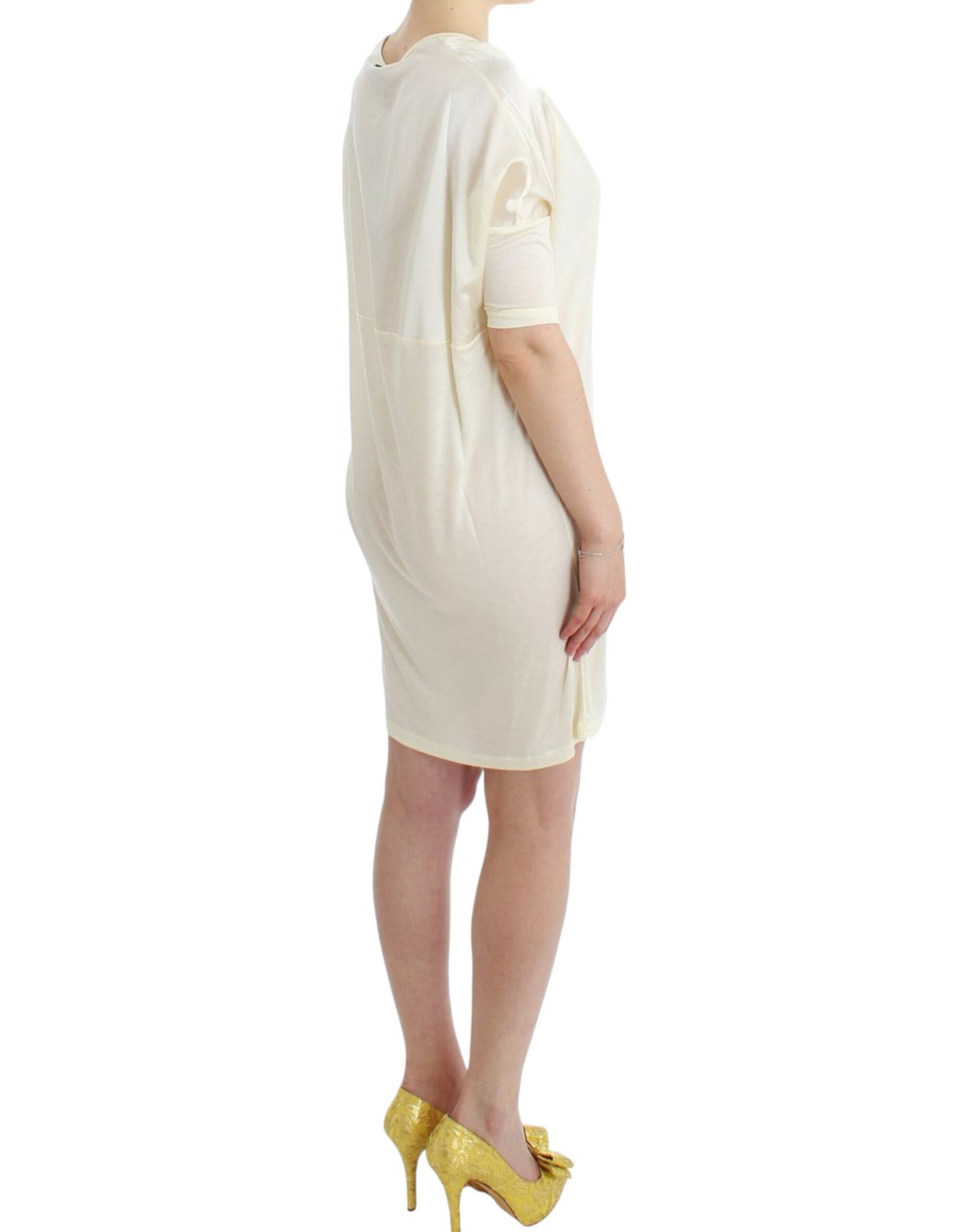 Costume National Chic White Modal Above-Knee Dress - Elegance Online Limited