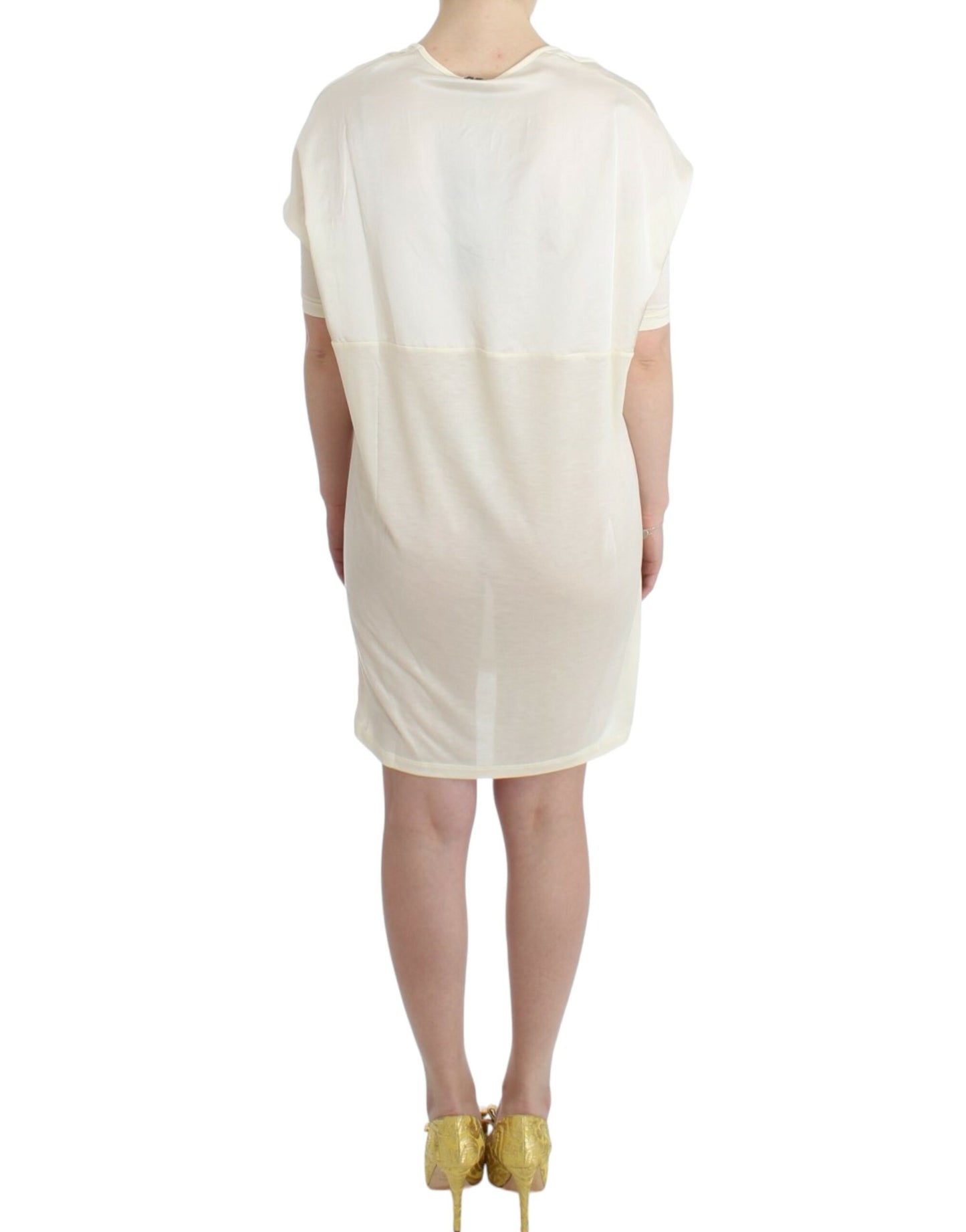 Costume National Chic White Modal Above-Knee Dress - Elegance Online Limited