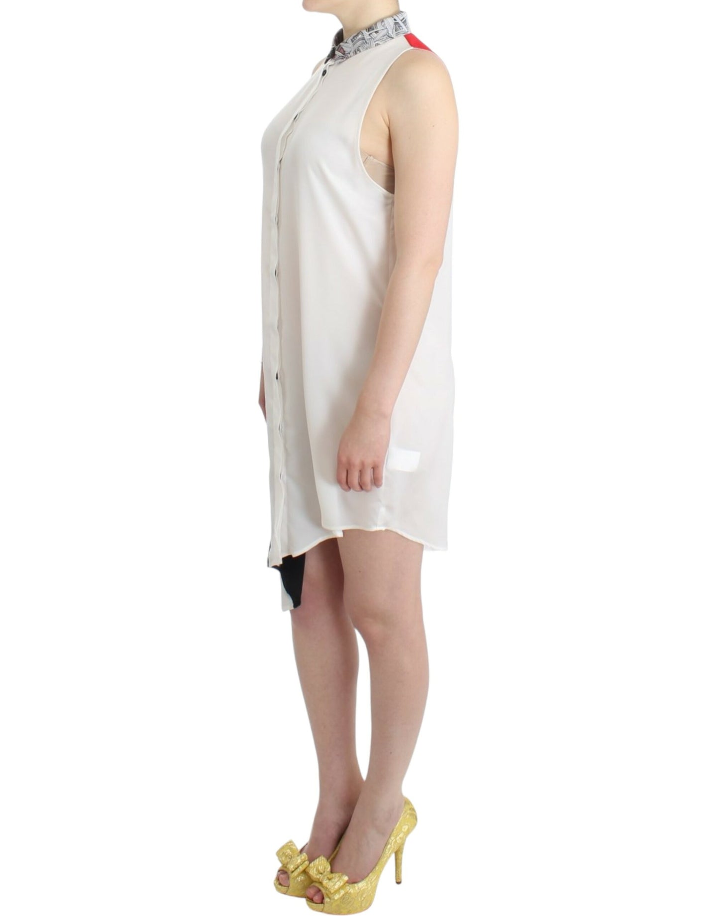 Costume National Asymmetric Hem Button-Up Shirt Dress - Elegance Online Limited