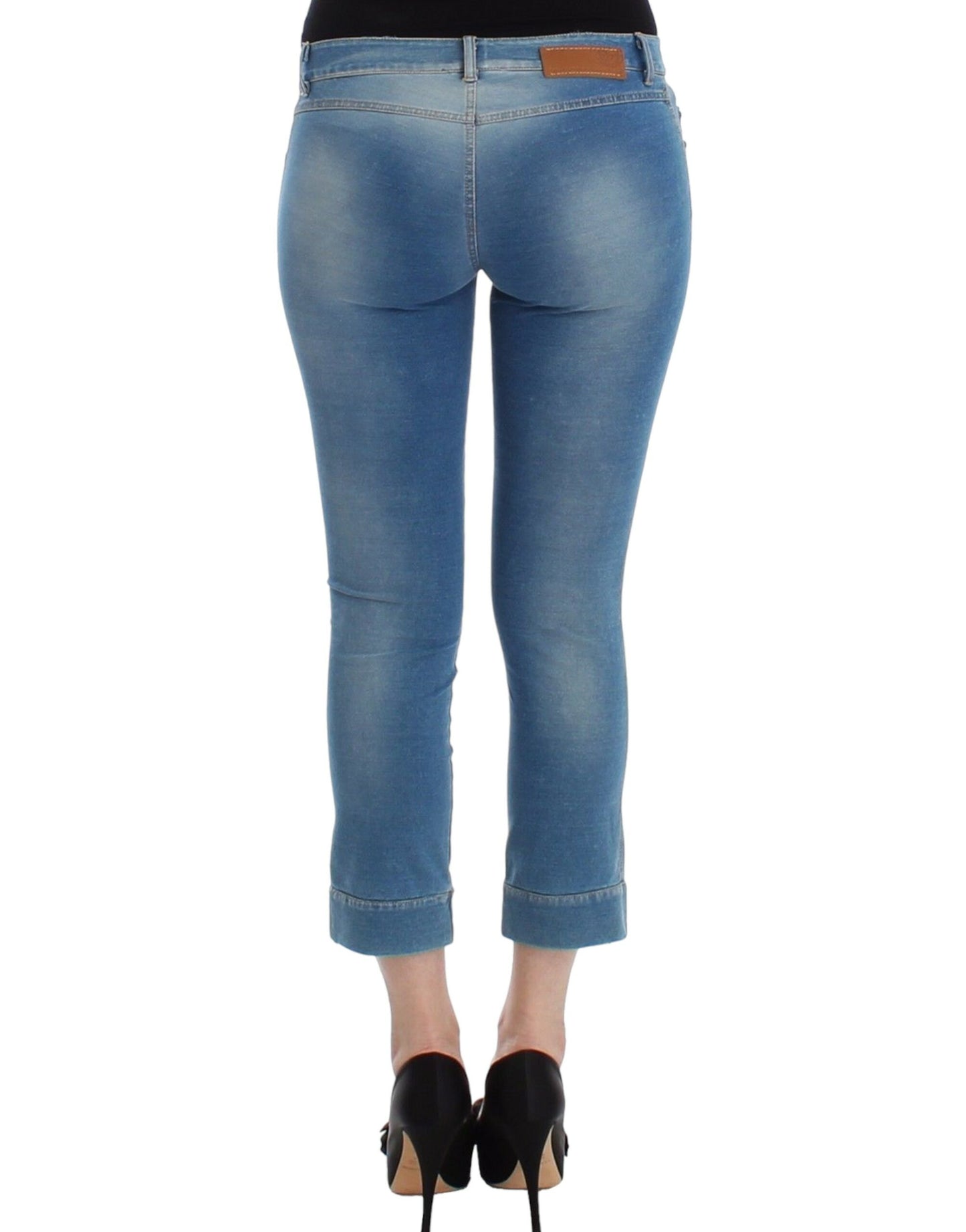 Ermanno Scervino Chic Blue Capri Jeans for Elegant Summers - Elegance Online Limited