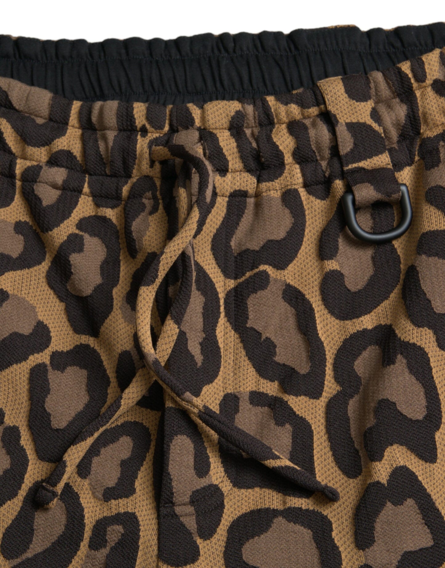 Pantalon de jogging en polyester imprimé léopard marron Dolce & Gabbana