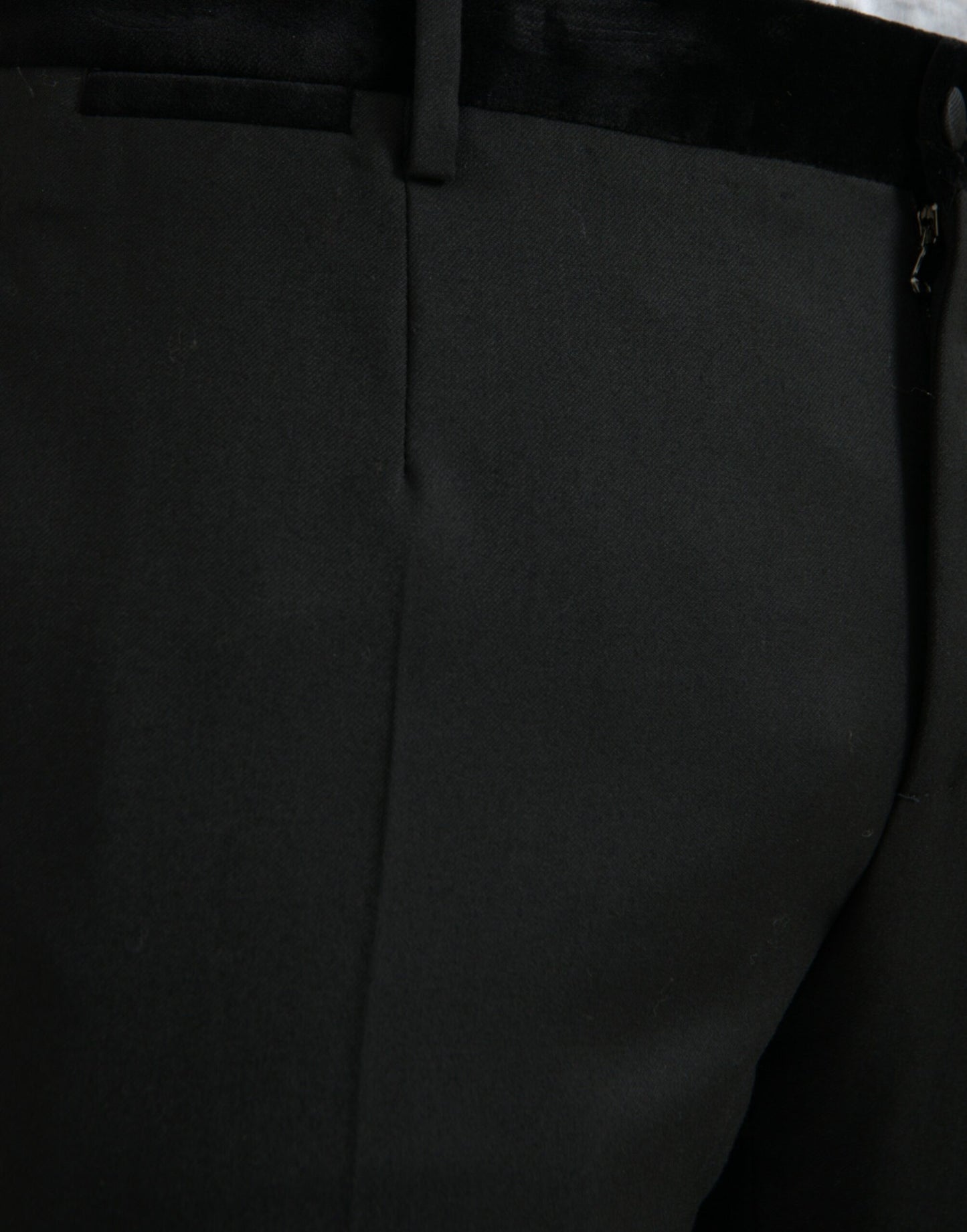 Pantalon skinny en soie noire Dolce & Gabbana pour homme