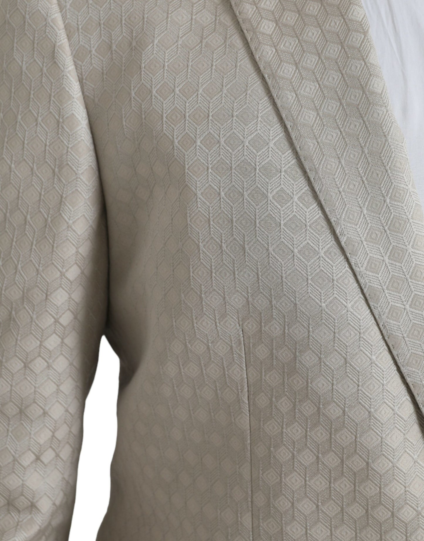 Abrigo tipo blazer con botonadura sencilla MARTINI en color beige de Dolce & Gabbana