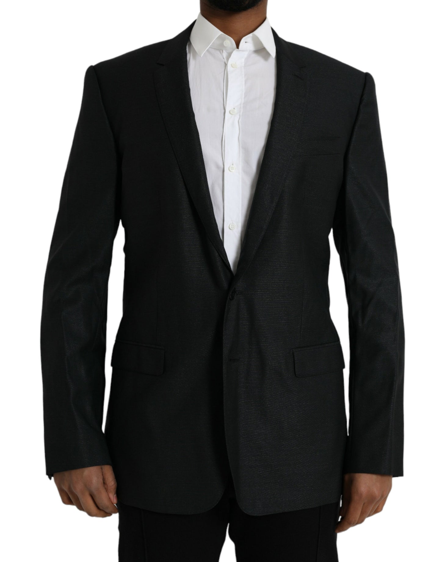 Blazer simple boutonnage en laine noire Dolce & Gabbana