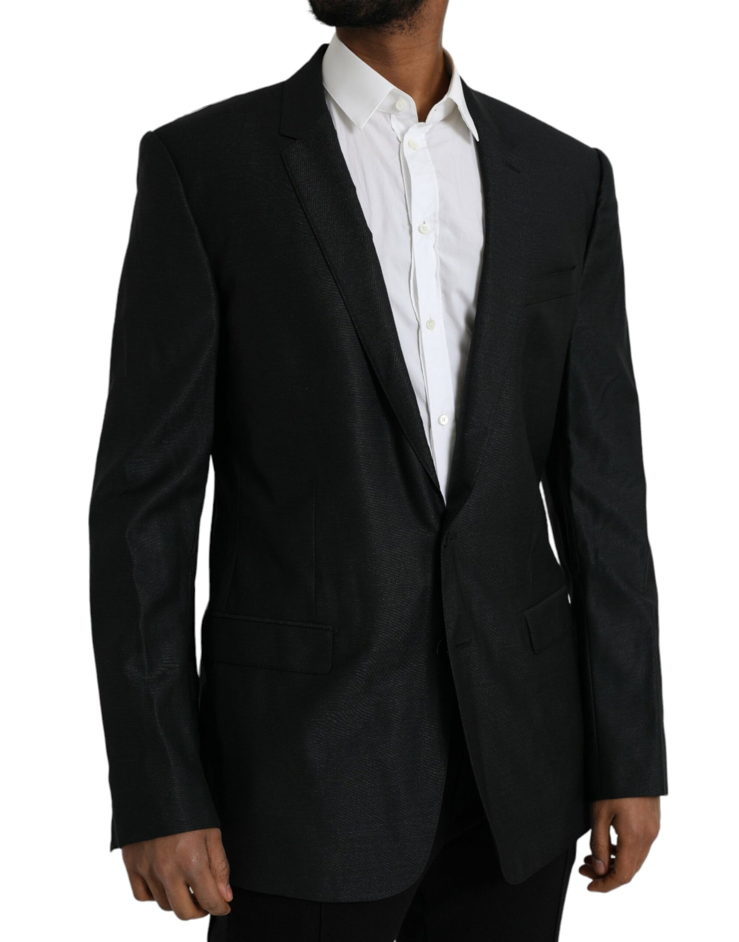 Blazer simple boutonnage en laine noire Dolce & Gabbana