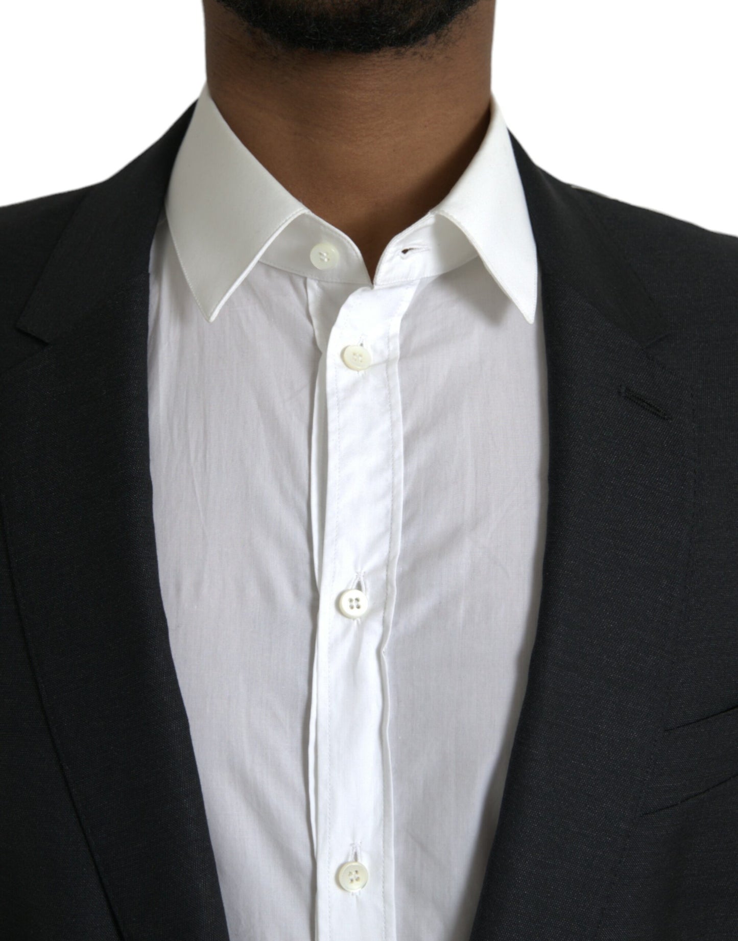 Blazer simple boutonnage en laine noire Dolce & Gabbana
