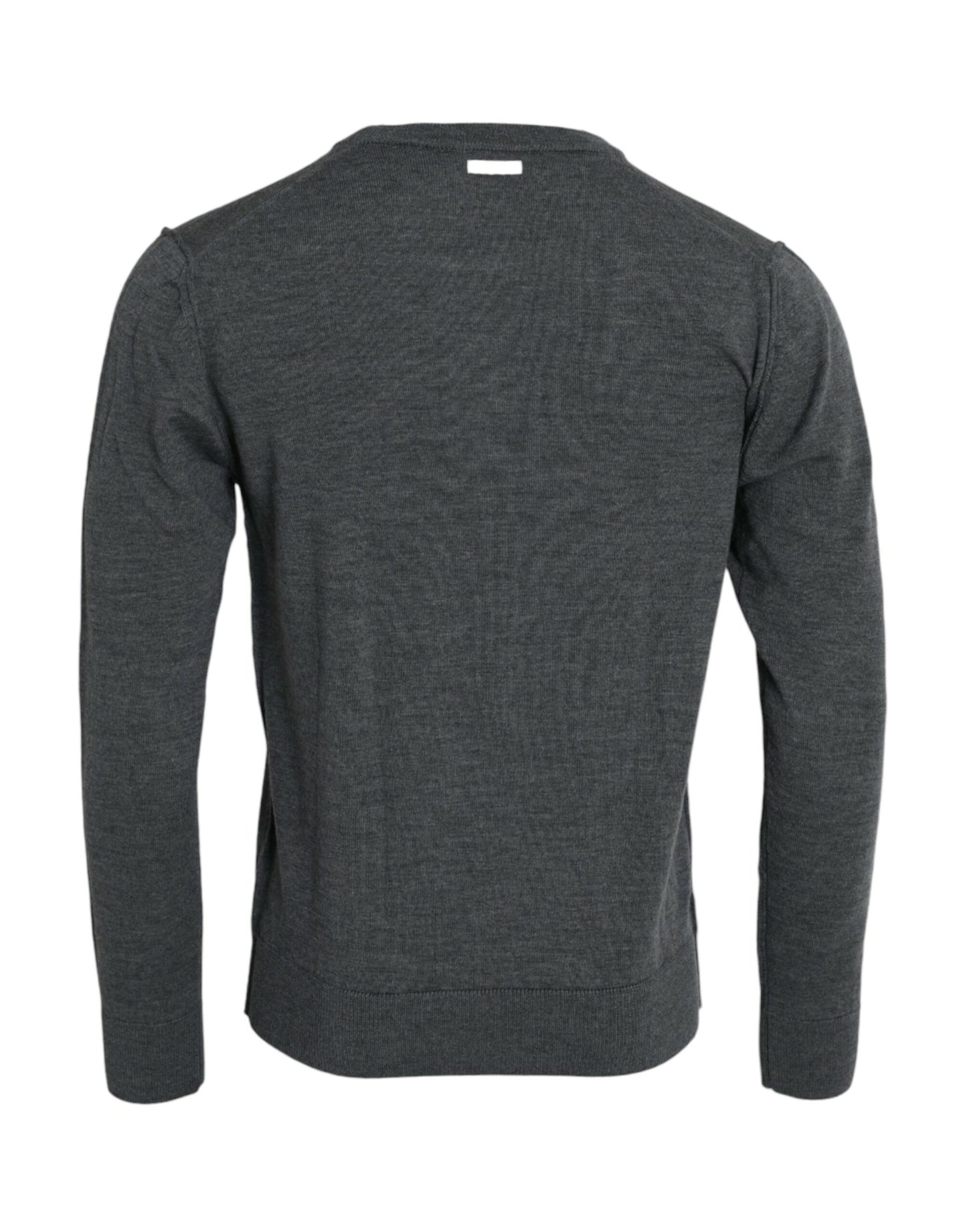 Dolce & Gabbana Pull à col rond en laine gris foncé