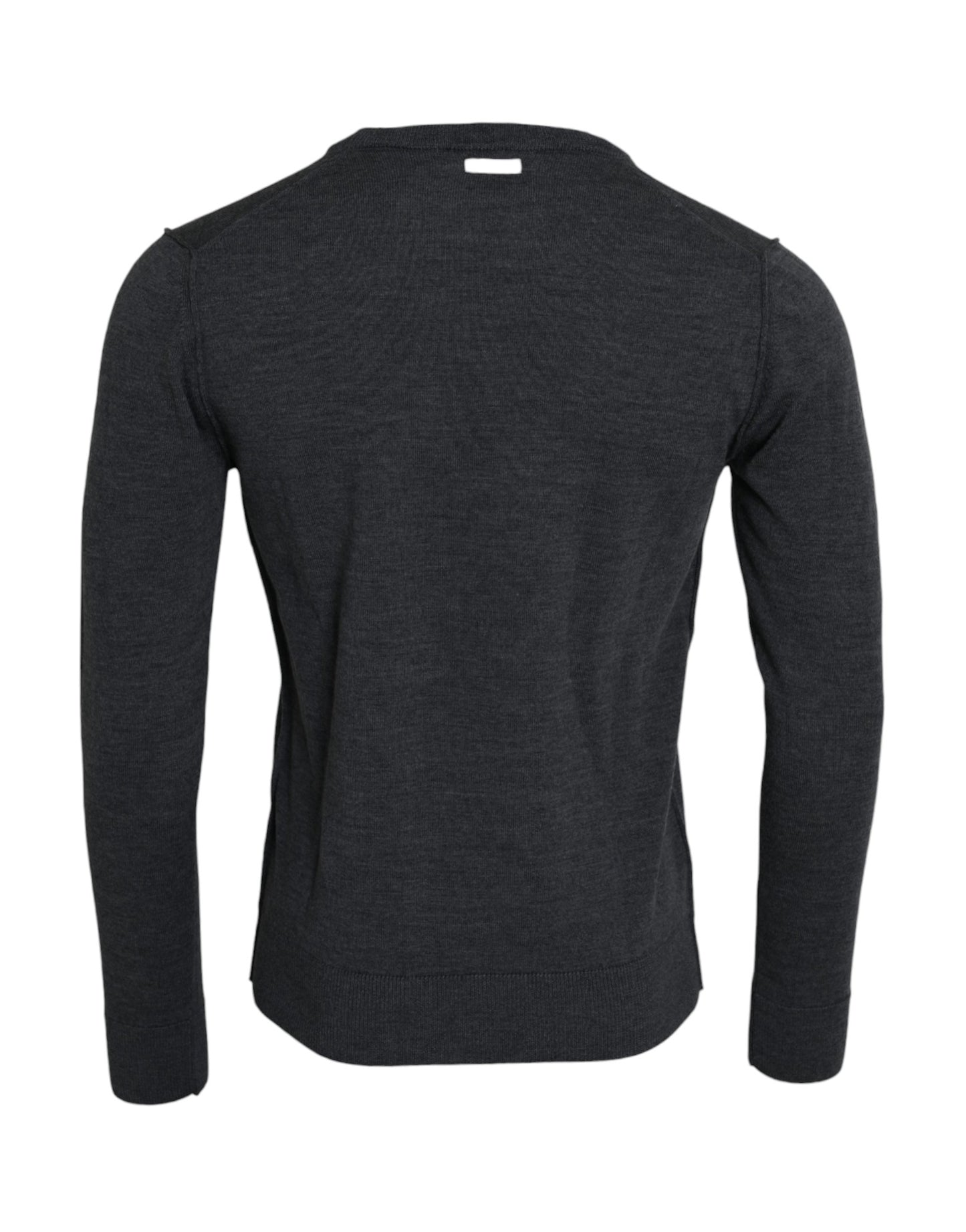 Dolce & Gabbana Pull à col rond en laine gris foncé