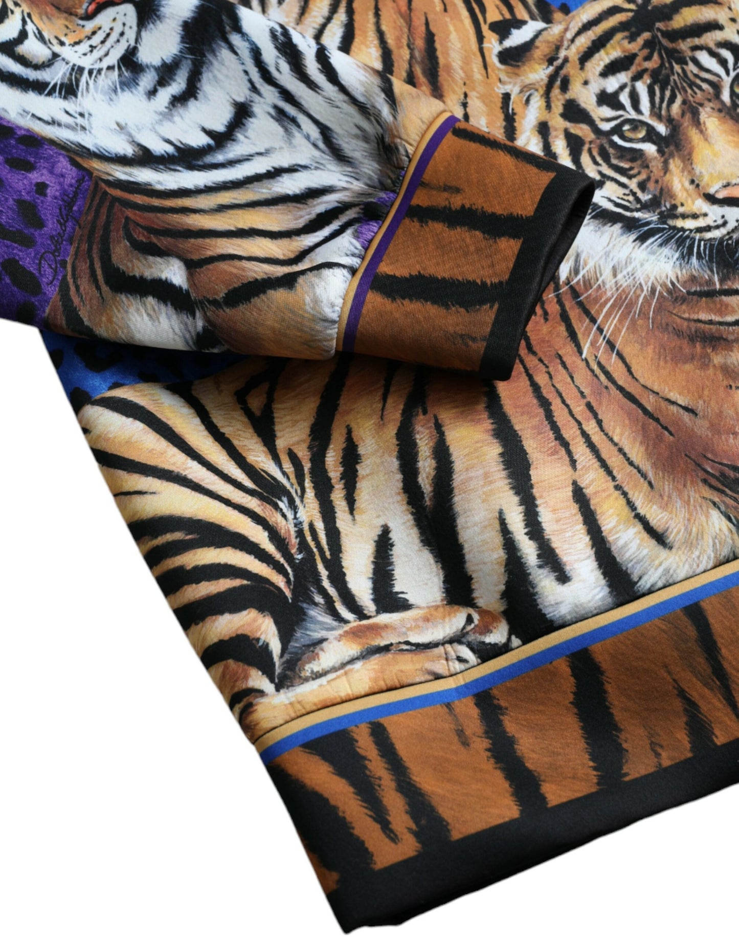 Dolce & Gabbana Pull sweat à capuche tigre multicolore