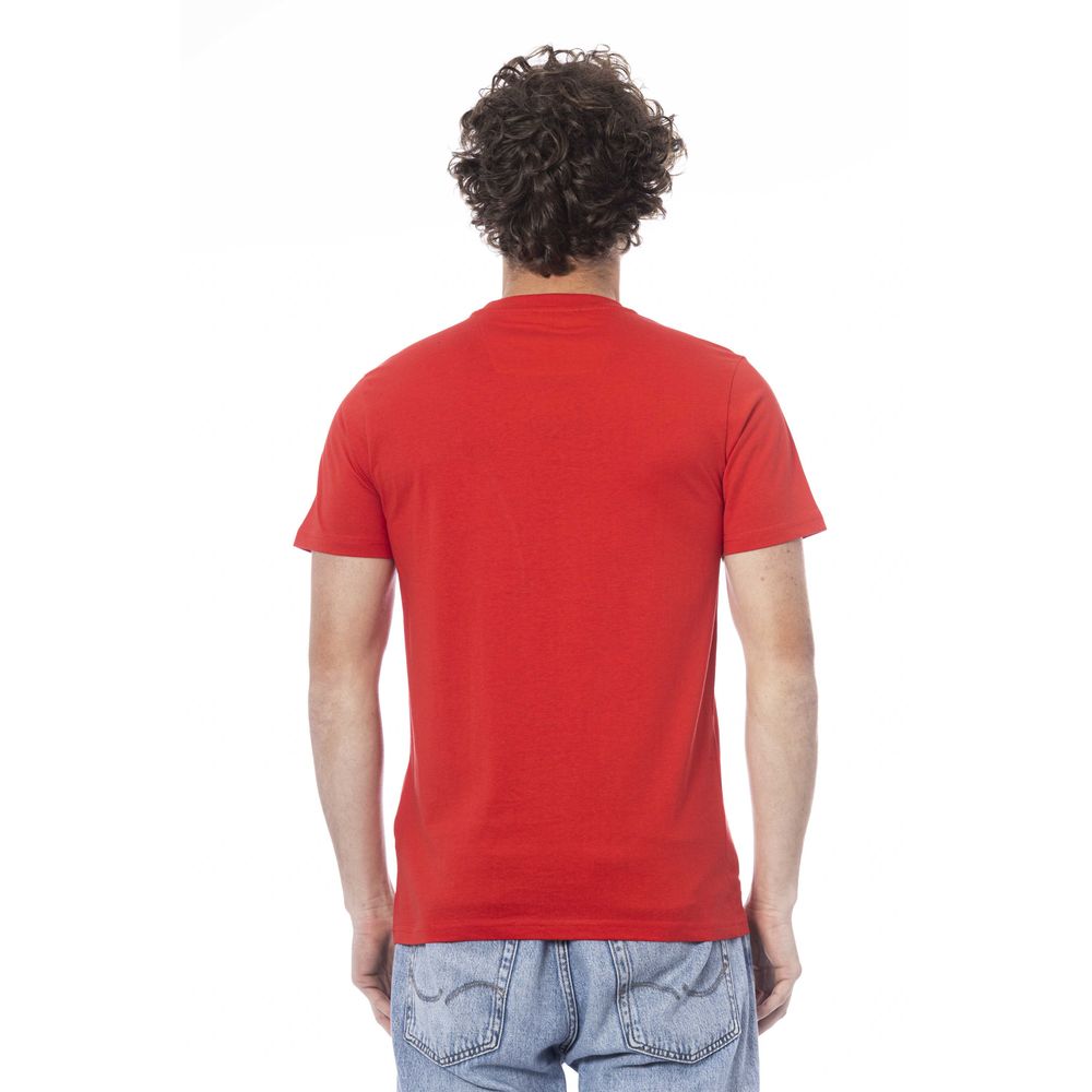 T-shirt en coton rouge pour homme Cavalli Class