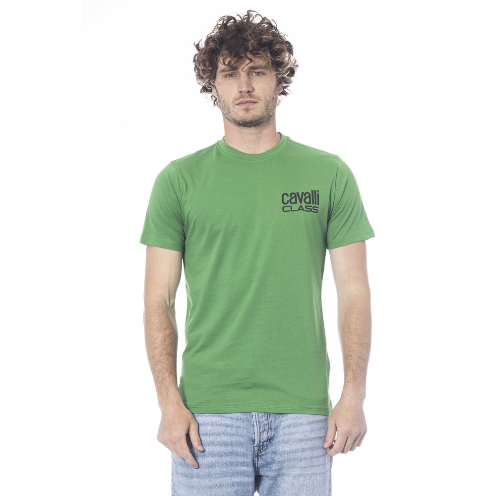 T-shirt Cavalli Class en coton vert pour homme