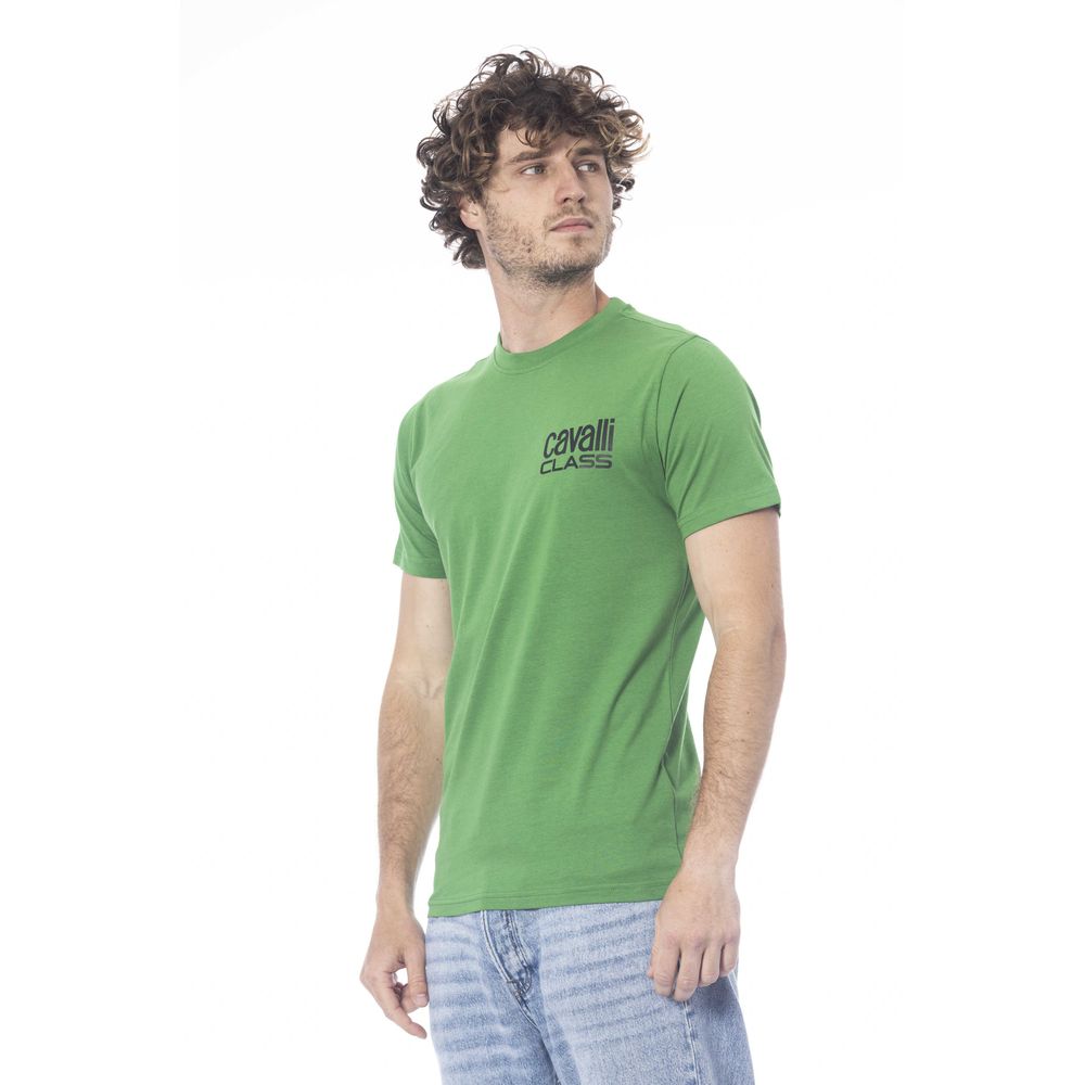 T-shirt Cavalli Class en coton vert pour homme