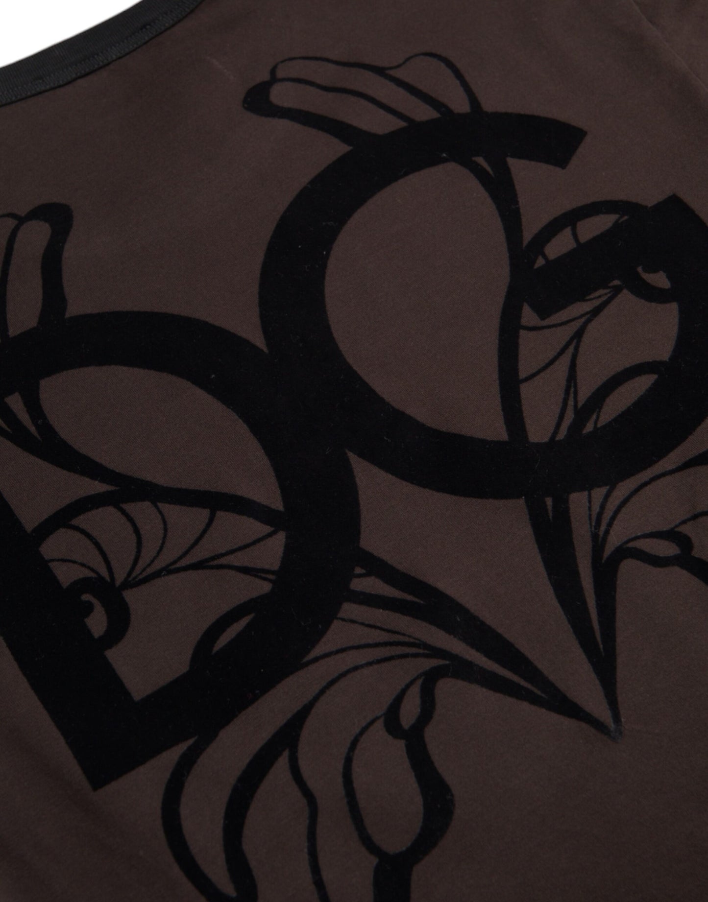 Suéter de cuello redondo con logotipo DG en marrón de Dolce & Gabbana