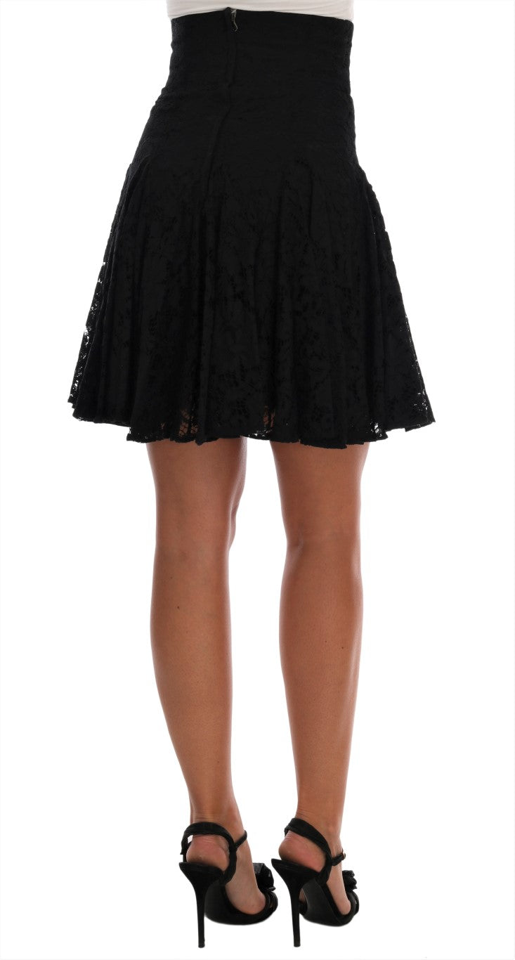 Dolce & Gabbana Elegant Floral Lace A-Line Mini Skirt - Elegance Online Limited