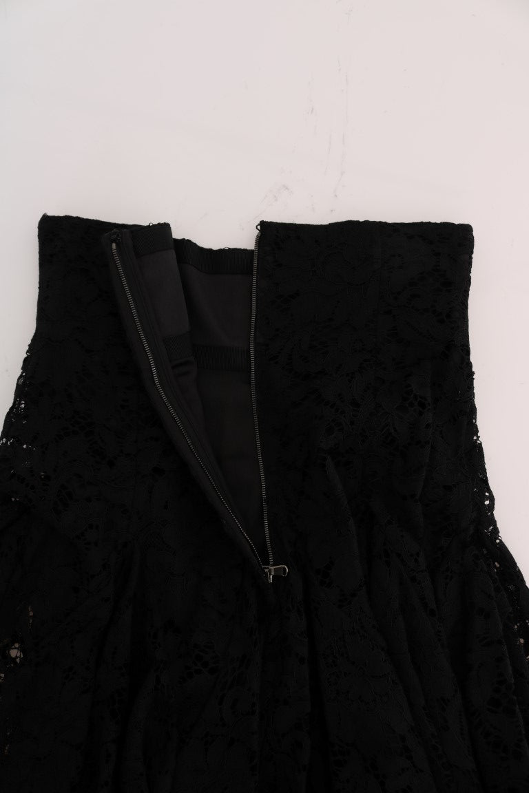 Dolce & Gabbana Elegant Floral Lace A-Line Mini Skirt - Elegance Online Limited