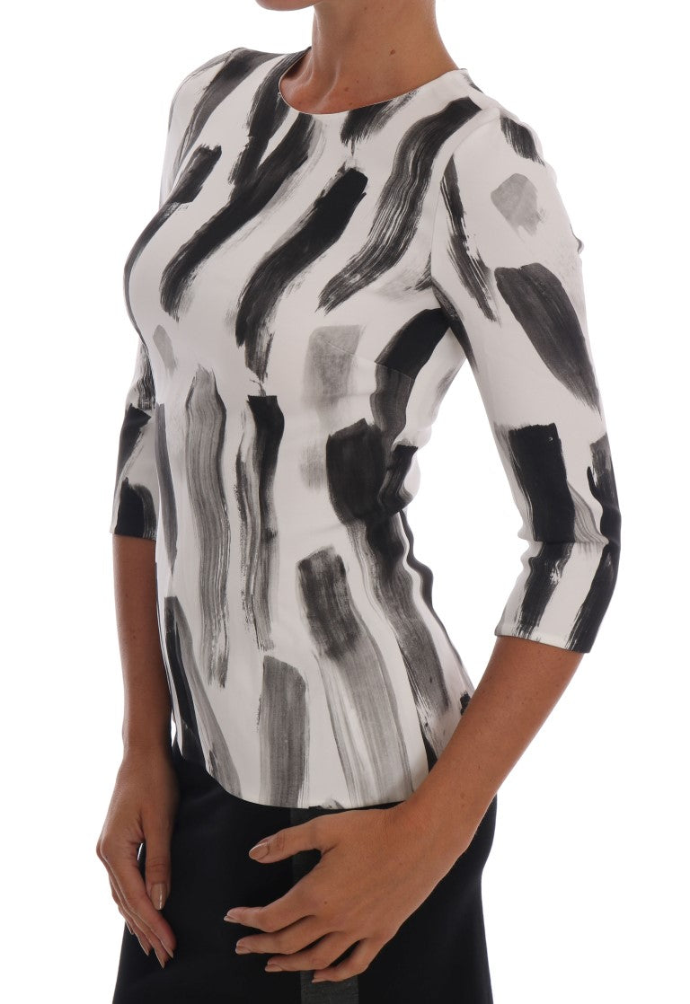 Dolce & Gabbana Blouse stretch rayée élégante