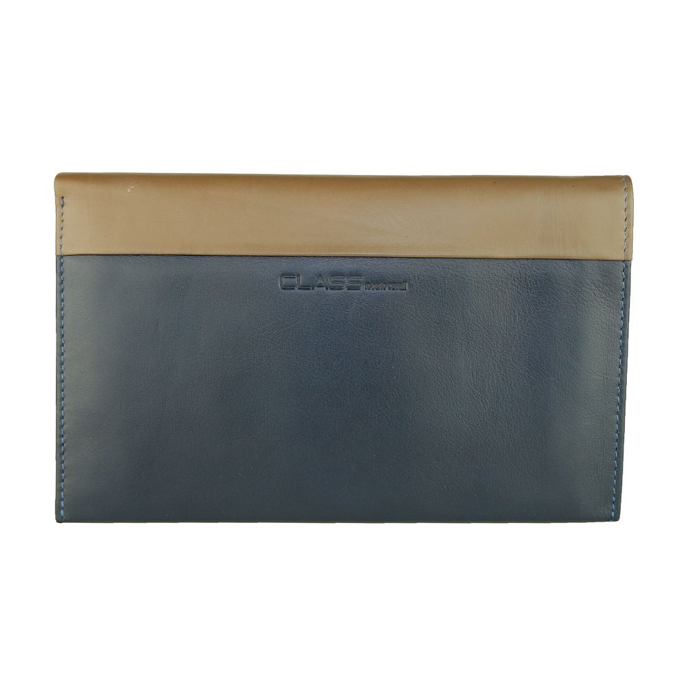 Portefeuille Cavalli Class en cuir bleu pour homme