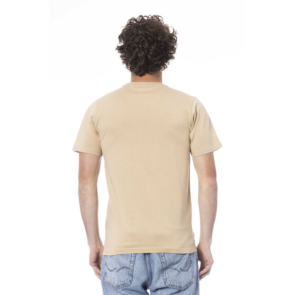 T-shirt en coton beige pour homme Cavalli Class