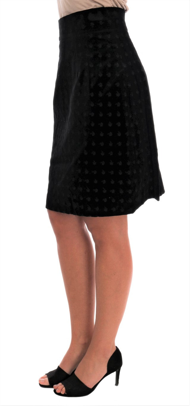 Dolce & Gabbana Baroque Embroidered Velvet Pencil Skirt - Elegance Online Limited