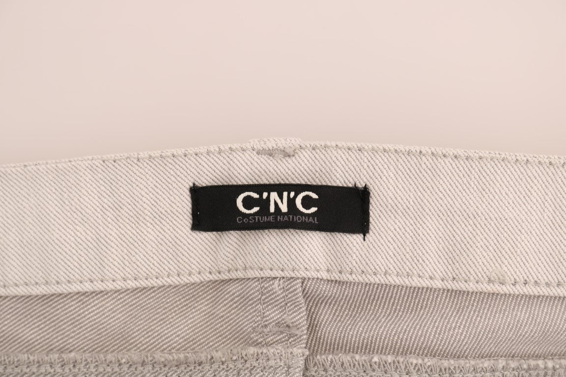Costume National Chic White Slim-Fit Stretch Jeans - Elegance Online Limited