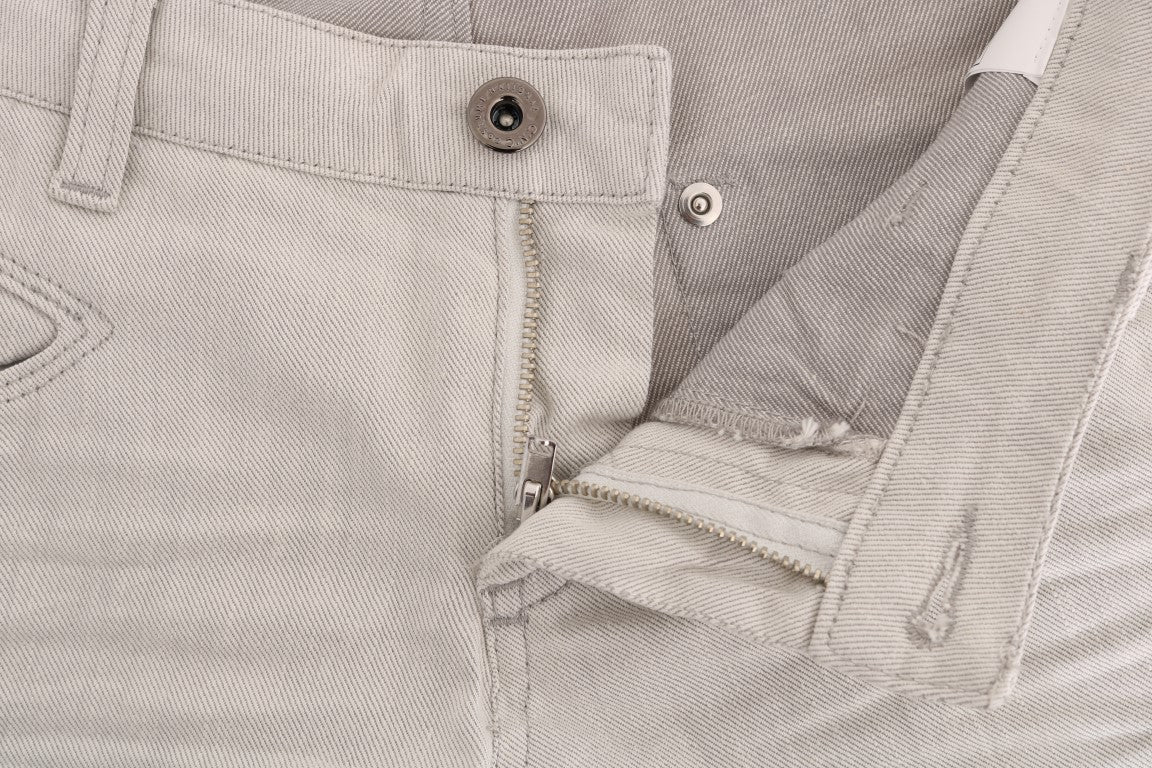 Costume National Chic White Slim-Fit Stretch Jeans - Elegance Online Limited