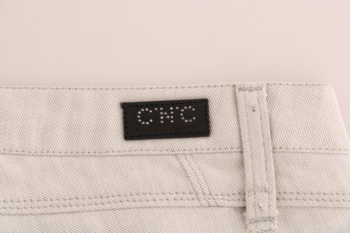 Costume National Chic White Slim-Fit Stretch Jeans - Elegance Online Limited
