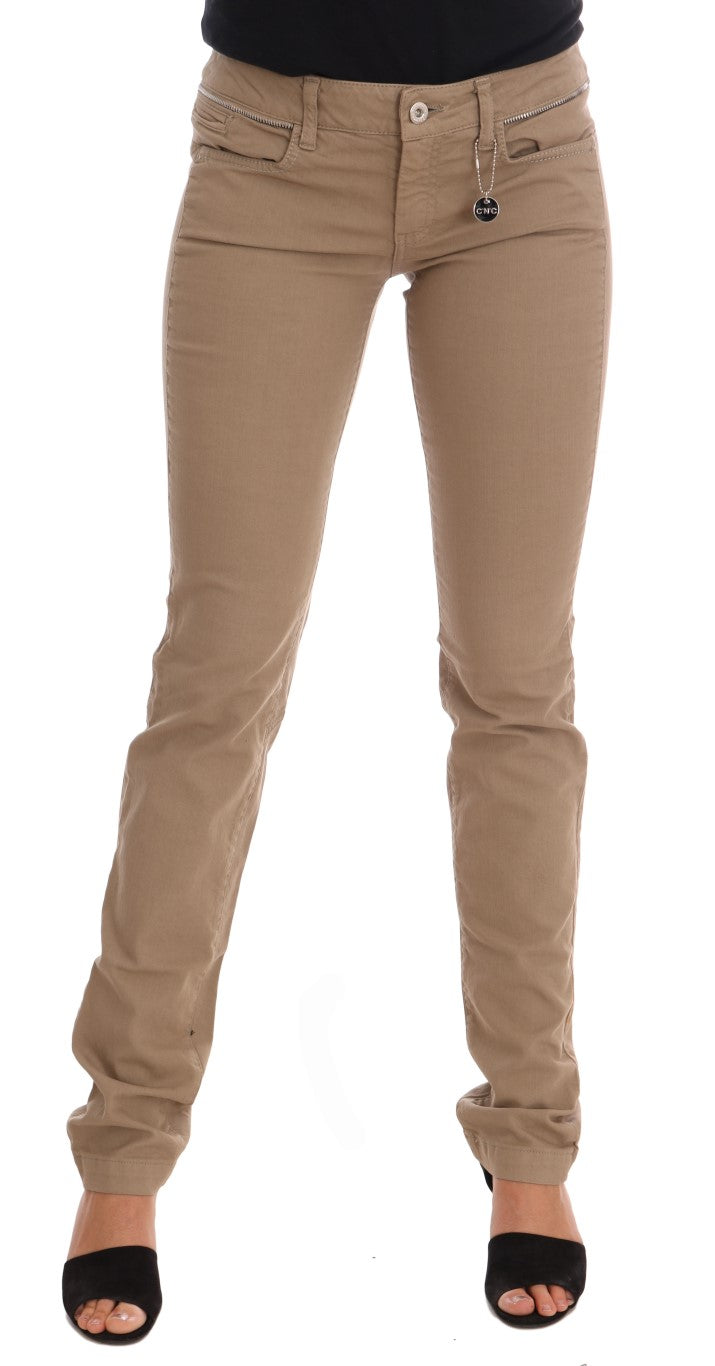 Costume National Beige Super Slim Fit Denim Delight - Elegance Online Limited