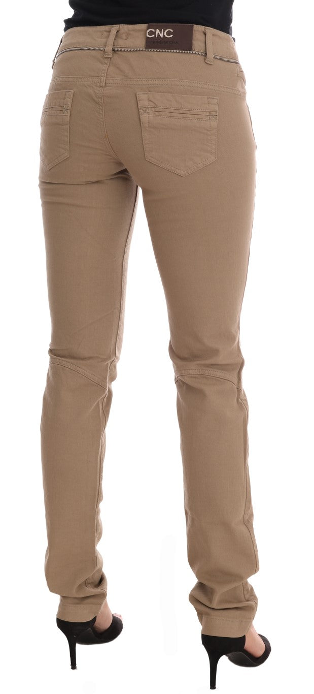 Costume National Beige Super Slim Fit Denim Delight - Elegance Online Limited