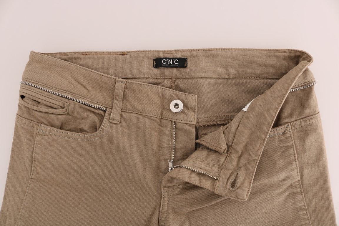 Costume National Beige Super Slim Fit Denim Delight - Elegance Online Limited