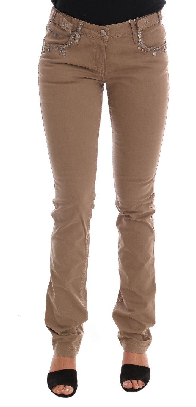 Costume National Beige Super Slim Fit Designer Jeans - Elegance Online Limited